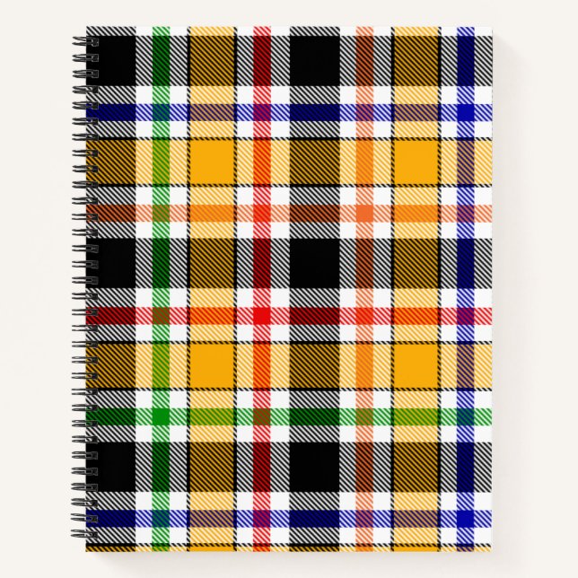 Cuaderno Amarillo Multicolor Flannel Tartán (Anverso)
