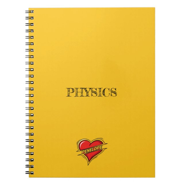 Cuaderno Amarillo Penelope Corazón (Frente)