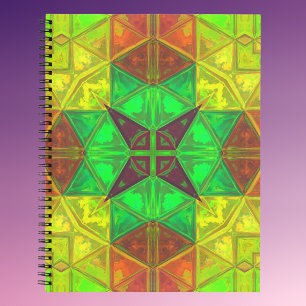 Cuaderno Amarillo verde y Naranja de la plaza Kaleidoscope