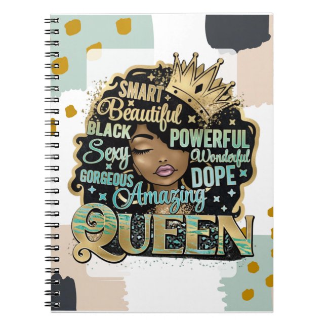 Cuaderno Amazonas Melanin Black Queen Mom (Frente)