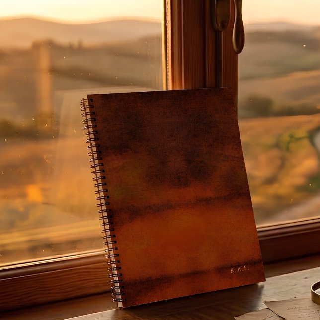 Cuaderno Ámbar Dorado Monogramado Dark Academia (Subido por el creador)