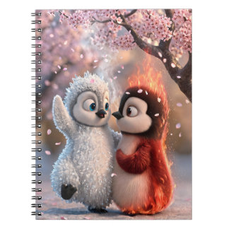 Cuaderno Amber & Frosty Cherry Blossom Penguin Notebook