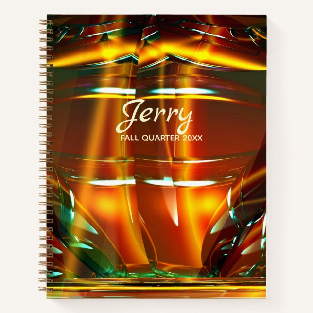 Cuaderno Amber Holográfico, Caramel, bloc de notas en espir (Anverso)