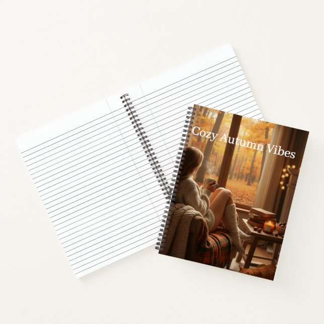 Cuaderno Ambiente Otoñal Acogedor | Ventana de Cabaña de Ot (Interior)