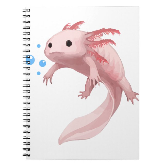 Cuaderno Ambystoma Mexicanum Cute Adolescentes Axolotl Niño (Frente)