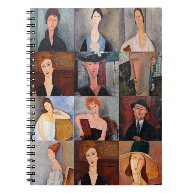 Cuaderno Amedeo Modigliani - Collage de obras maestras (Frente)