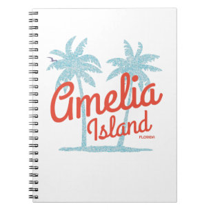 Cuaderno Amelia Island Florida Beach Coral Surf