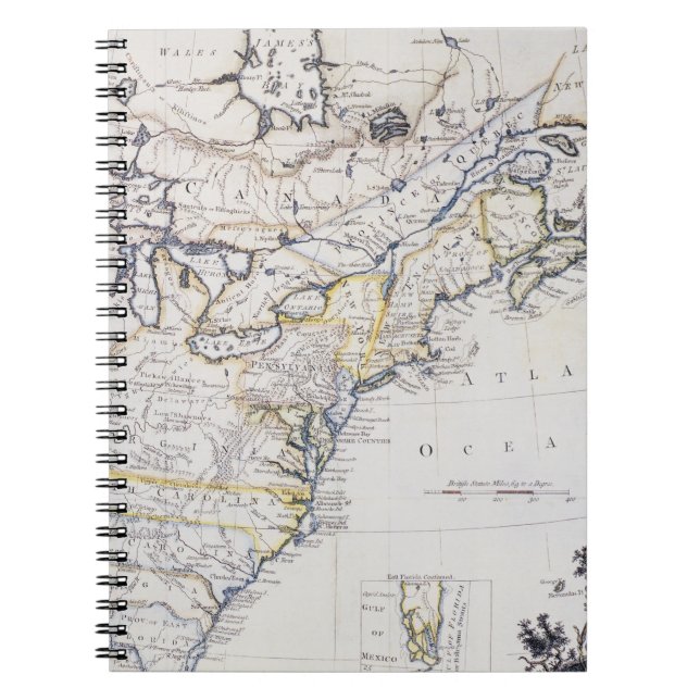 Cuaderno AMÉRICA COLONIAL: MAPA, c1770 (Frente)