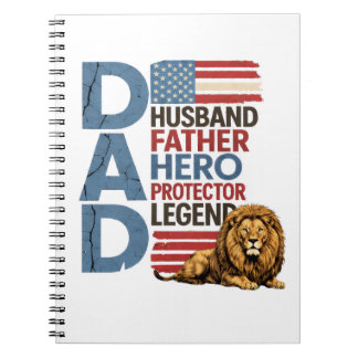 Cuaderno American Flag Dad Lion Patriotic