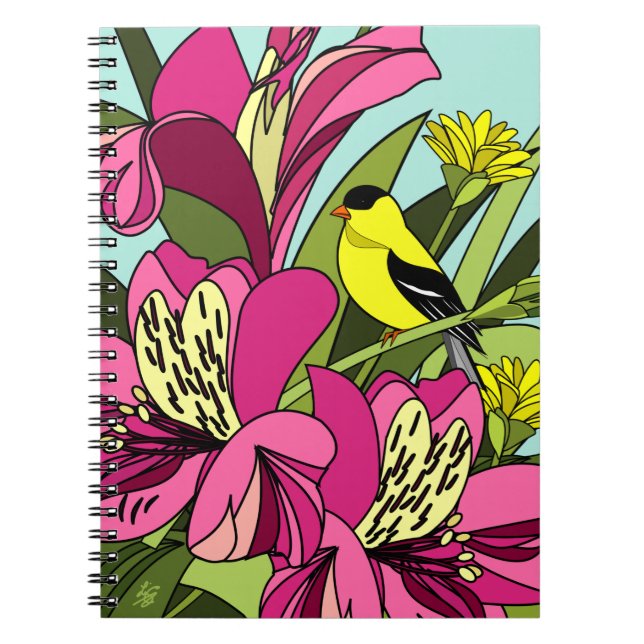 Cuaderno American Goldfinch Bird (Frente)
