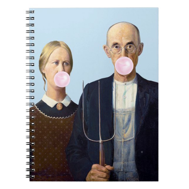 Cuaderno American Gothic Blowing Pink Bubble gum (Frente)
