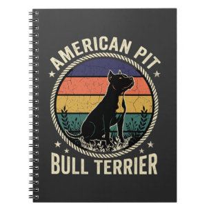Cuaderno American Pit Bull Terrier Perro Cuerda Atardecer V