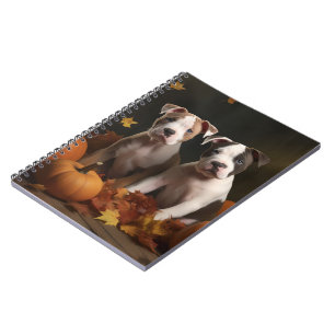 Cuaderno American Staffordshire Puppy Autumn Delight