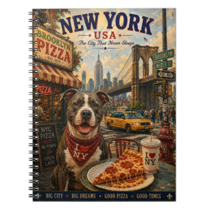 Cuaderno American Staffordshire Terrier en Nueva York Vinta