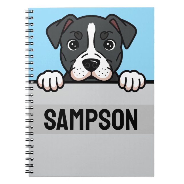 Cuaderno American Staffordshire Terrier Personalizado Amsta (Frente)
