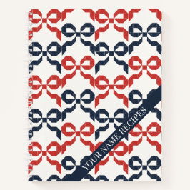 Cuaderno Americana Folk Art Bow Quilt Pattern Recipe