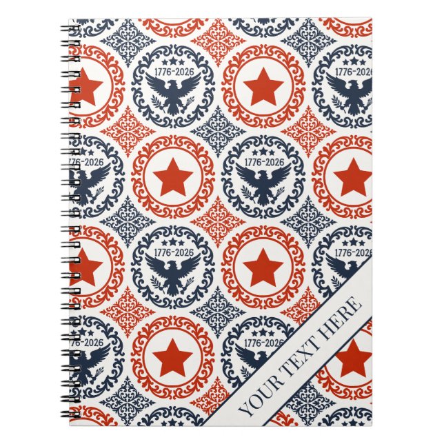 Cuaderno Americana Heritage Eagle Medallion -Navy Red Cream (Frente)