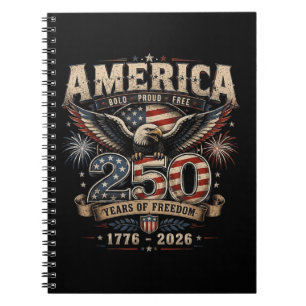 Cuaderno Americano 250 Aniversario Patriótico USA 4 de Juli