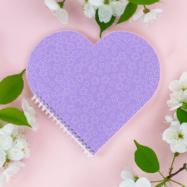 Cuaderno Amethyst Blossom Heart (Amethyst Blossom Heart Notebook Front)