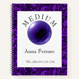 Cuaderno Amethyst Crystal Ball Purpurina Medium Clairvoyant