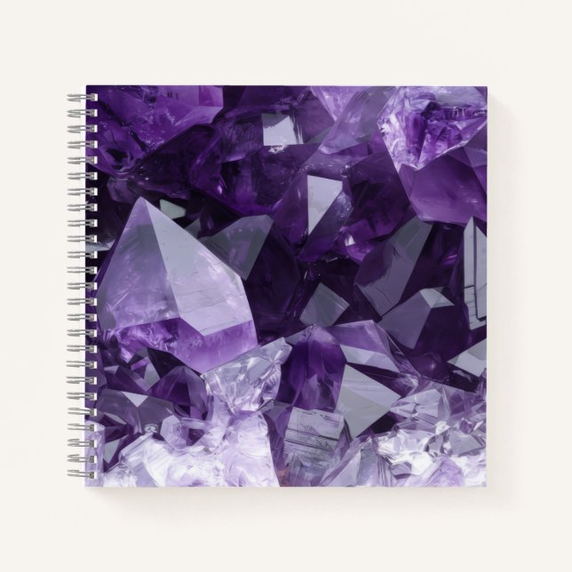 Cuaderno Amethyst Healing Crystal Cluster (Anverso)