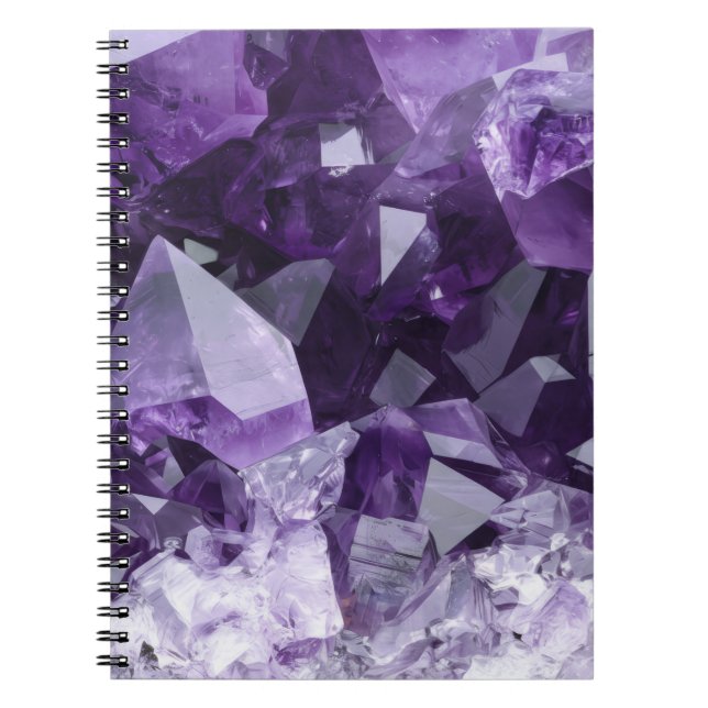 Cuaderno Amethyst Healing Crystal Cluster (Frente)
