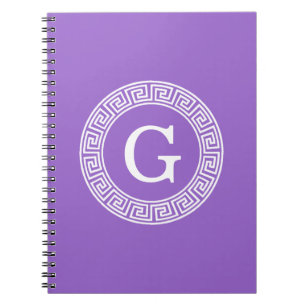 Cuaderno Amethyst What Greek Key Rnd Frame First Monograma