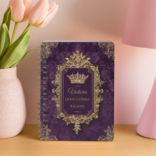 Cuaderno Ametista Real Quinceañera, personalizado