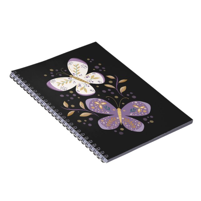 Cuaderno Ametistas y mariposas de oro (Lado Derecho)