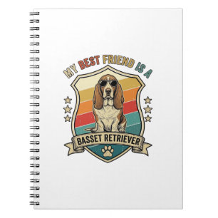 Cuaderno Amigo Basset Retriever Perro Gafas de sol Retro Es