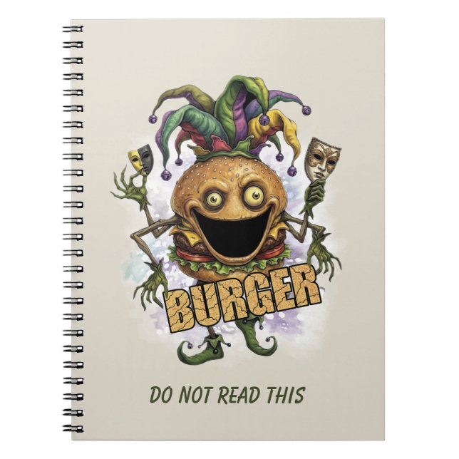 Cuaderno Amigo Hamburguesa del Bufón del Vacío (Frente)