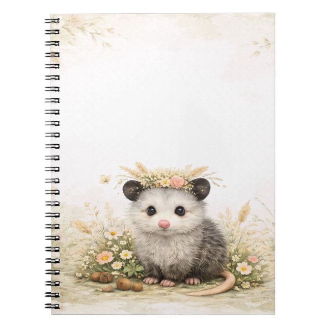 Cuaderno Amigo Pequeño del Bosque Zarigüeya (Frente)