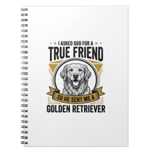 Cuaderno Amigo Verdadero Retriever Dorado Diseño Vintage Am