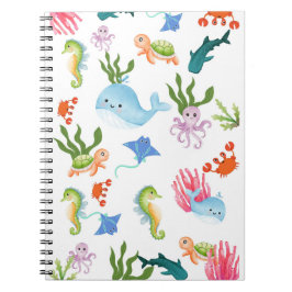 Cuaderno Amigos adorables bajo el agua – Patrón de animales