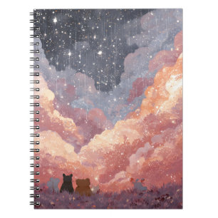 Cuaderno Amigos Animales Sinceros Bajo El Cielo Estelar Sta