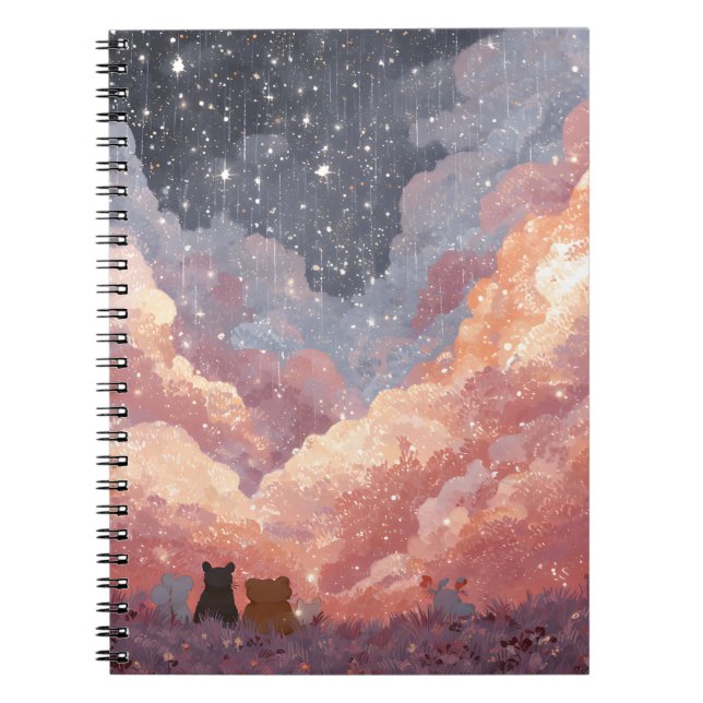 Cuaderno Amigos Animales Sinceros Bajo El Cielo Estelar Sta (Frente)