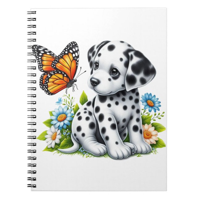 Cuaderno Amigos de Cute Dalmatian/Butterfly (Frente)
