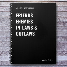 Cuaderno Amigos Enemigos Suegros Forajidos Divertido