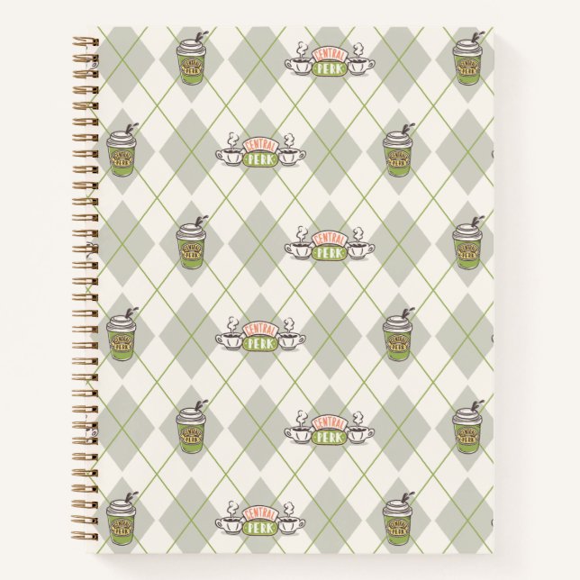 Cuaderno AMIGOS™ | Patrón de argyle de Perk central (Anverso)