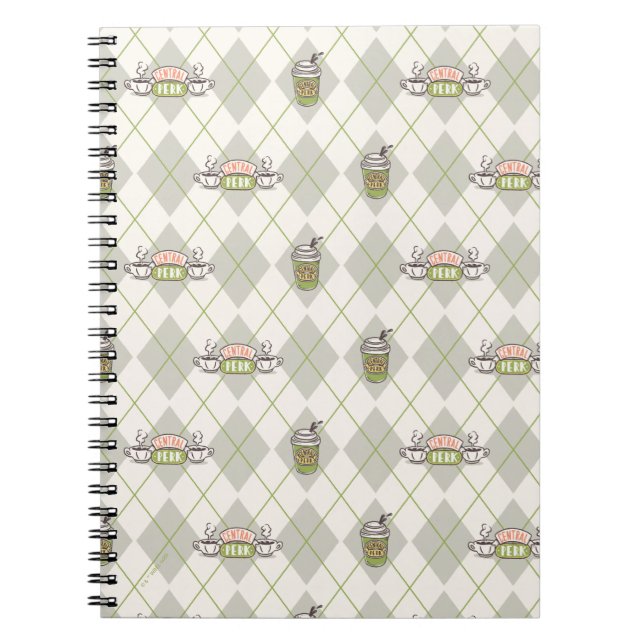 Cuaderno AMIGOS™ | Patrón de argyle de Perk central (Frente)