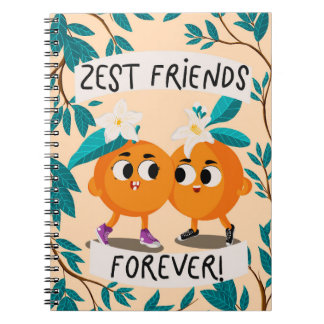 Cuaderno Amiguitos de la cáscara de naranja adorable