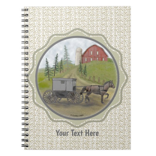 Cuaderno Amish Buggy Visitando (Frente)