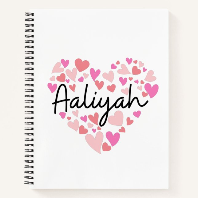 Cuaderno Amo a Aaliyah (Anverso)