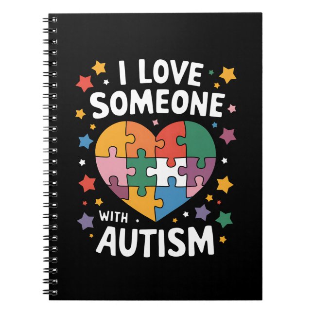 Cuaderno Amo A Alguien Con Autismo Conciencia Autista (Frente)