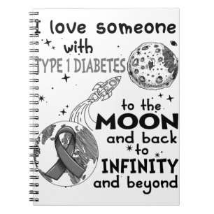 Cuaderno Amo a alguien con conciencia sobre la diabetes tip