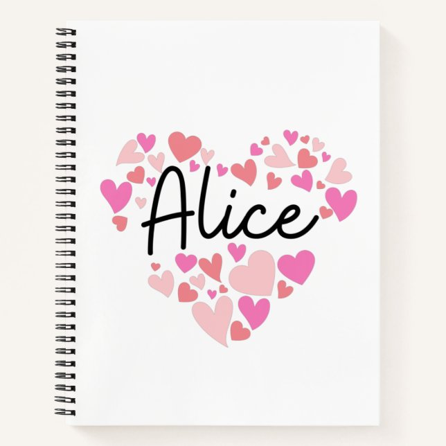 Cuaderno Amo a Alice (Anverso)