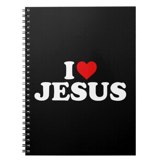 Cuaderno Amo a Jesús - Corazón Pullover HoodiePresenta un r (Frente)