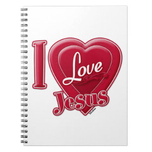 Cuaderno Amo a Jesús Corazón Rojo