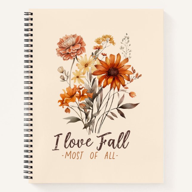 Cuaderno Amo a la Caída sobre todo - Foliage de otoño (Anverso)
