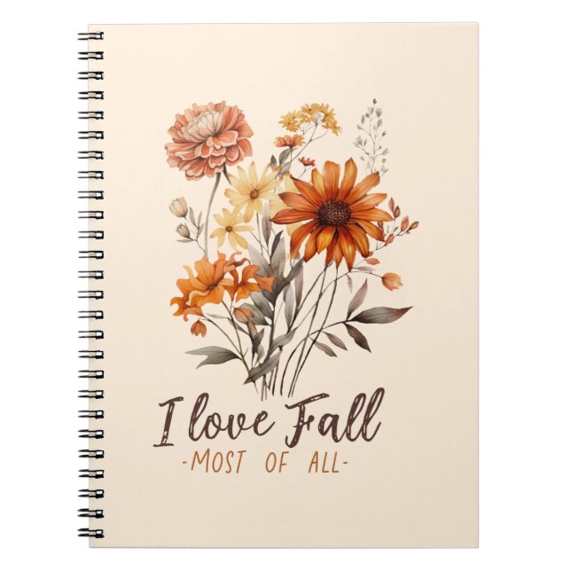 Cuaderno Amo a la Caída sobre todo - Foliage de otoño (Frente)